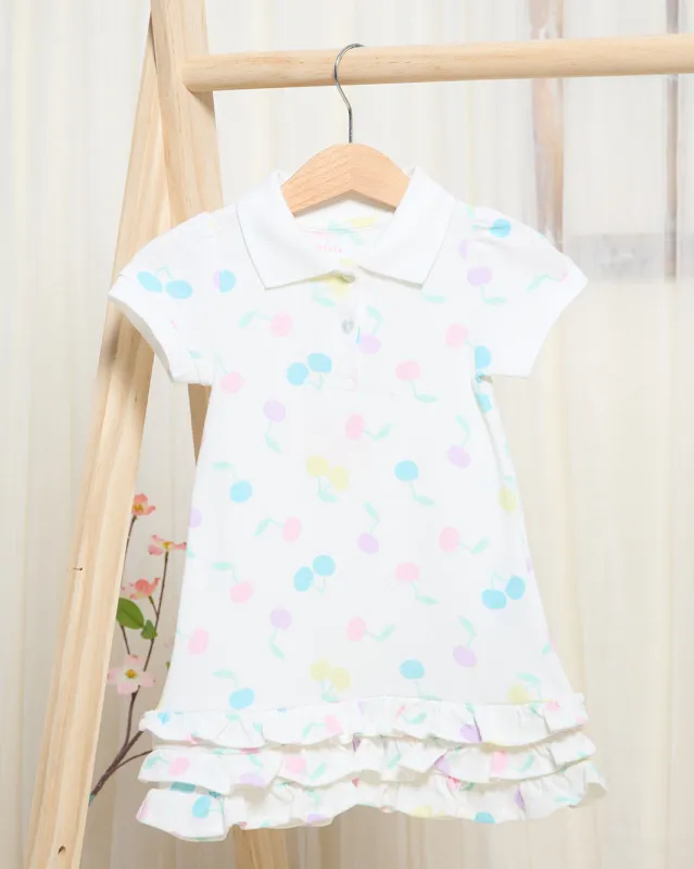 Infant Girls Blue Printed Dress sold by Redtag