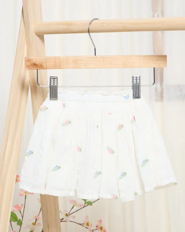 Infant Girls White Embroidered Skirt sold by Redtag