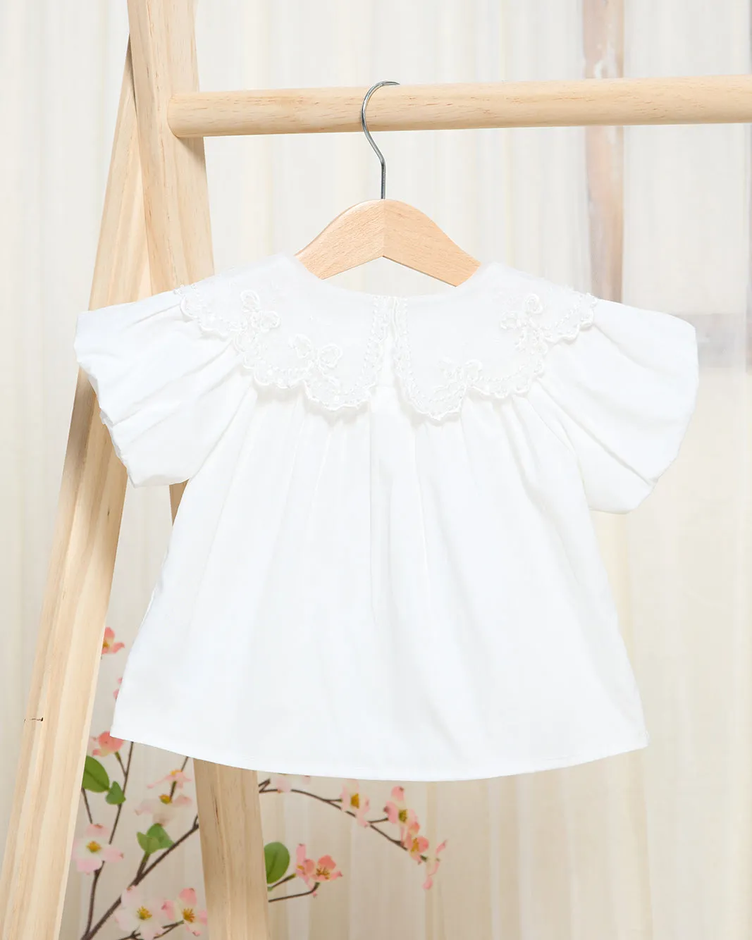 Infant Girls White Embossed Blouse sold by Redtag product image thumbnail 4