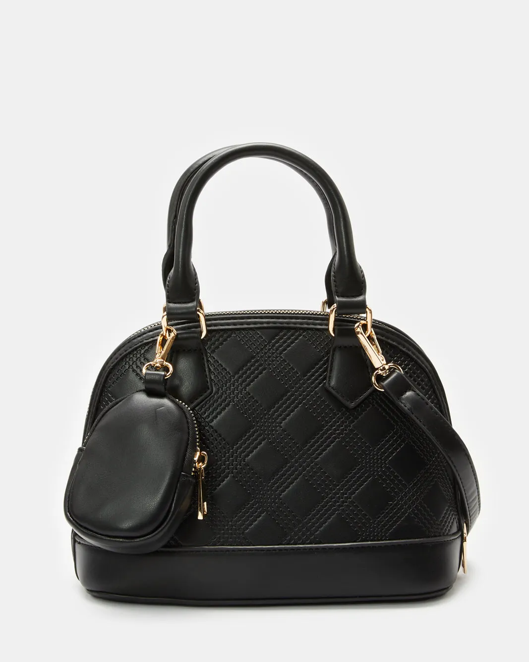 Women Black Textured Messenger Bag sold by Redtag