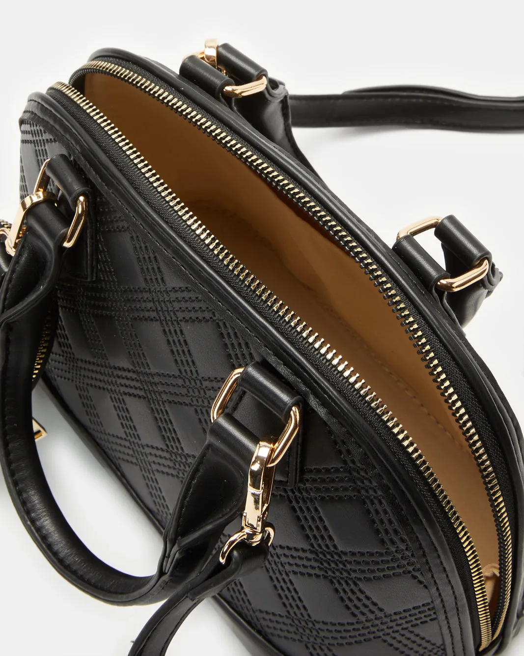 Women Black Textured Messenger Bag sold by Redtag product image thumbnail 4