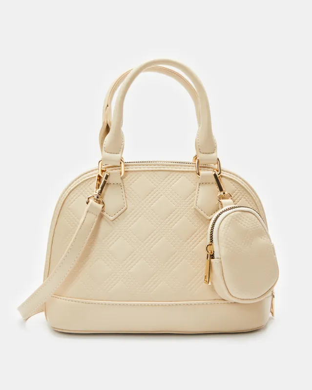 Women Beige Textured Messenger Bag sold by Redtag