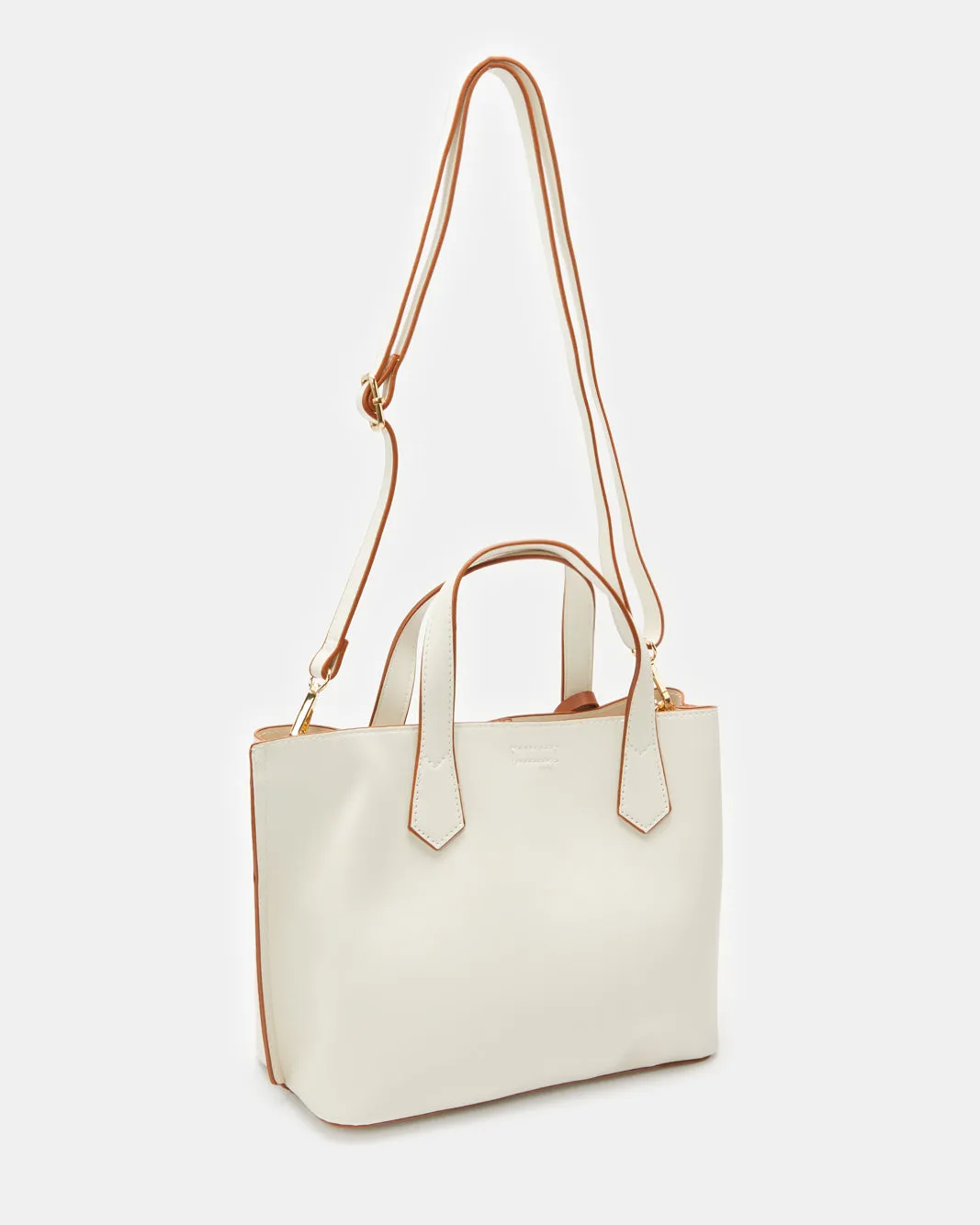 Women Beige Plain Tote Bag sold by Redtag product image thumbnail 2