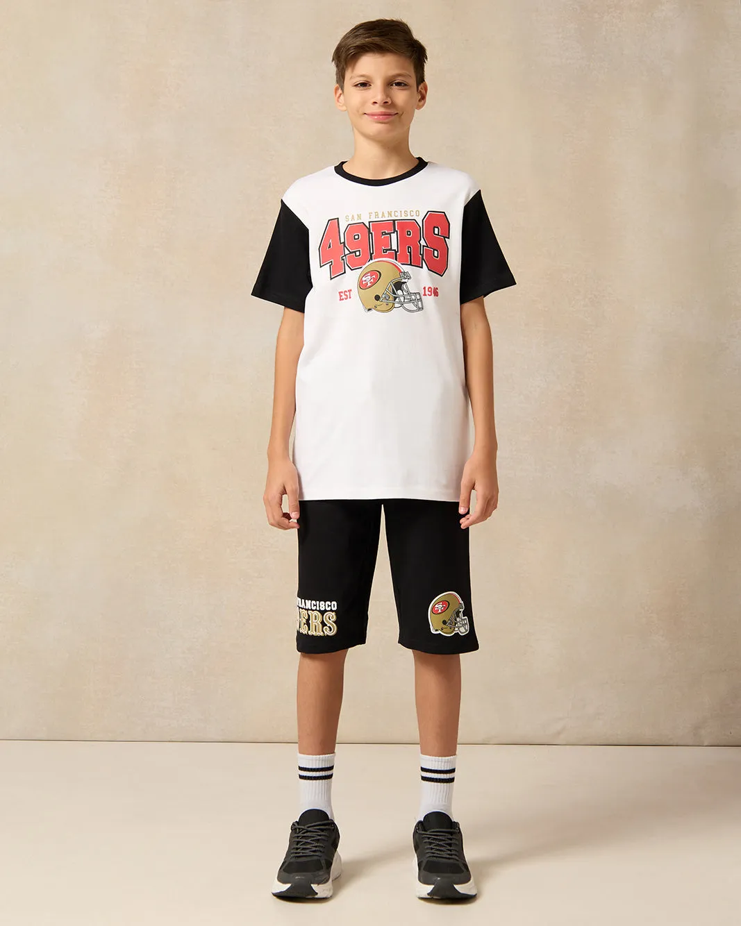 Senior Boys Black Printed Active Shorts sold by Redtag product image thumbnail 2