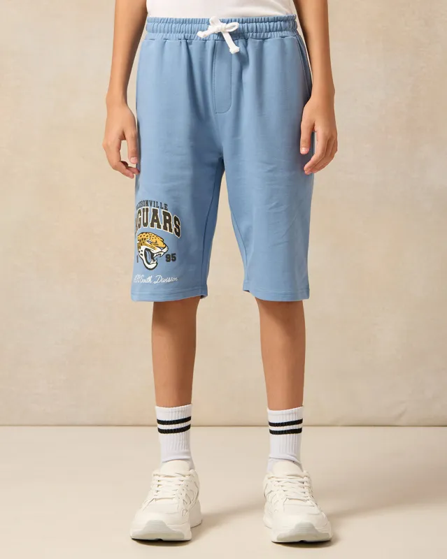 Senior Boys Blue Printed Active Shorts sold by Redtag