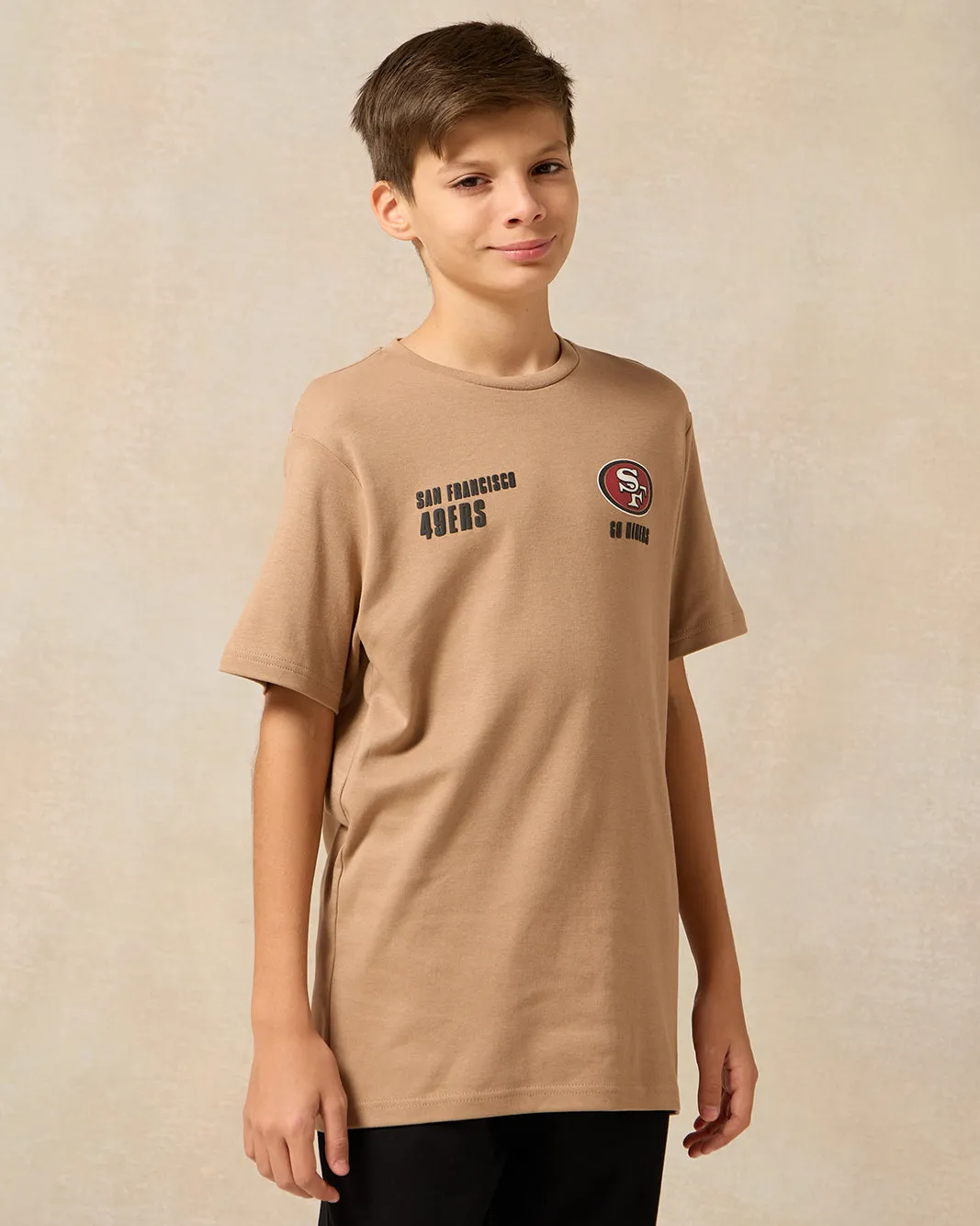 Senior Boys Brown Over Size San Francisco 49Ers T-Shirt sold by Redtag