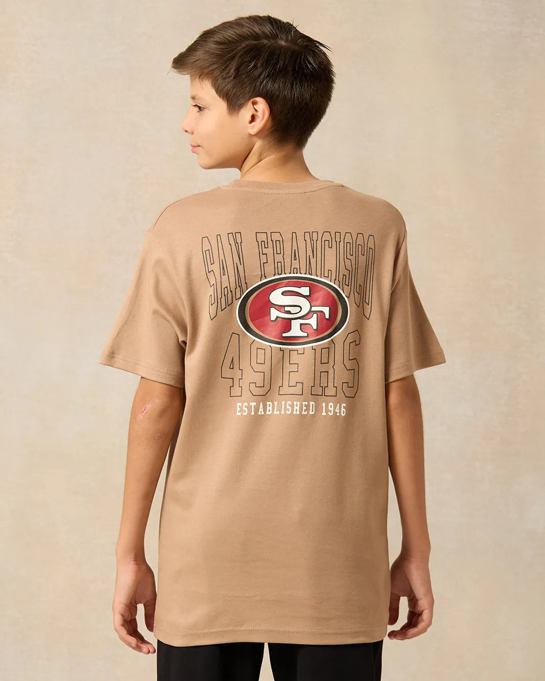 Senior Boys Brown Over Size San Francisco 49Ers T-Shirt sold by Redtag product image thumbnail 3