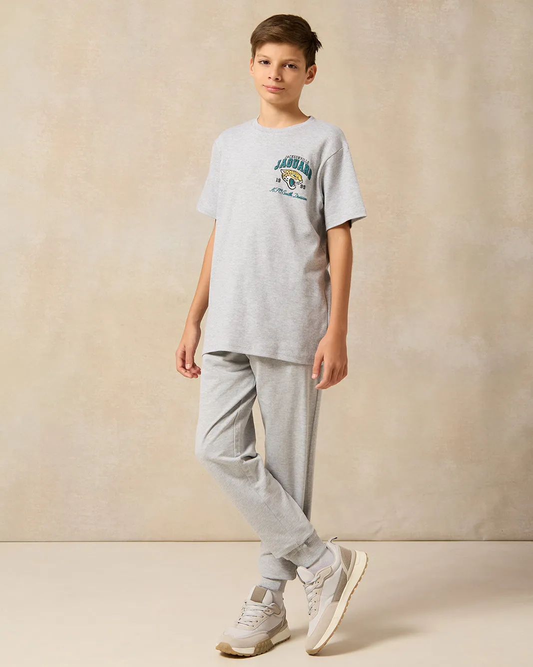 Senior Boys Grey Mel Over Size Jaguars T-Shirt sold by Redtag product image thumbnail 2