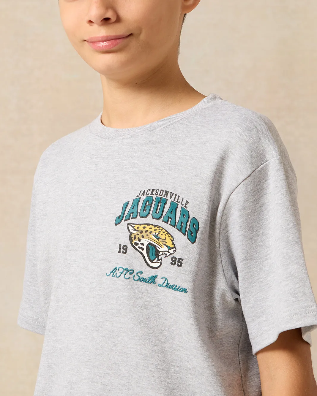 Senior Boys Grey Mel Over Size Jaguars T-Shirt sold by Redtag product image thumbnail 4