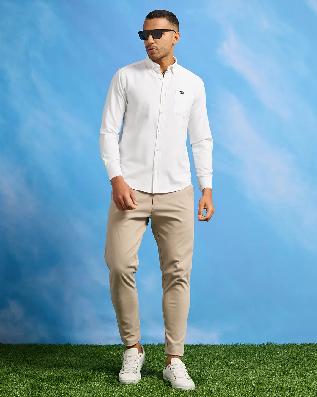 Men White Oxford Shirt sold by Redtag product image thumbnail 2