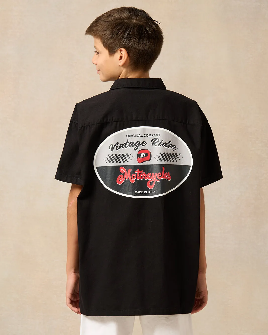 Senior Boys Black Over Size Shirt sold by Redtag product image thumbnail 3