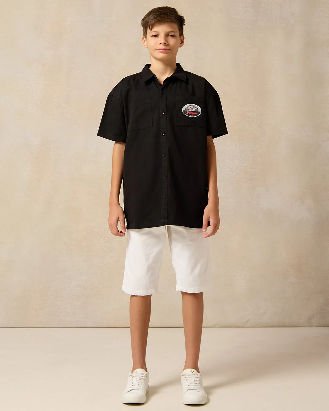 Senior Boys Black Over Size Shirt sold by Redtag product image thumbnail 2