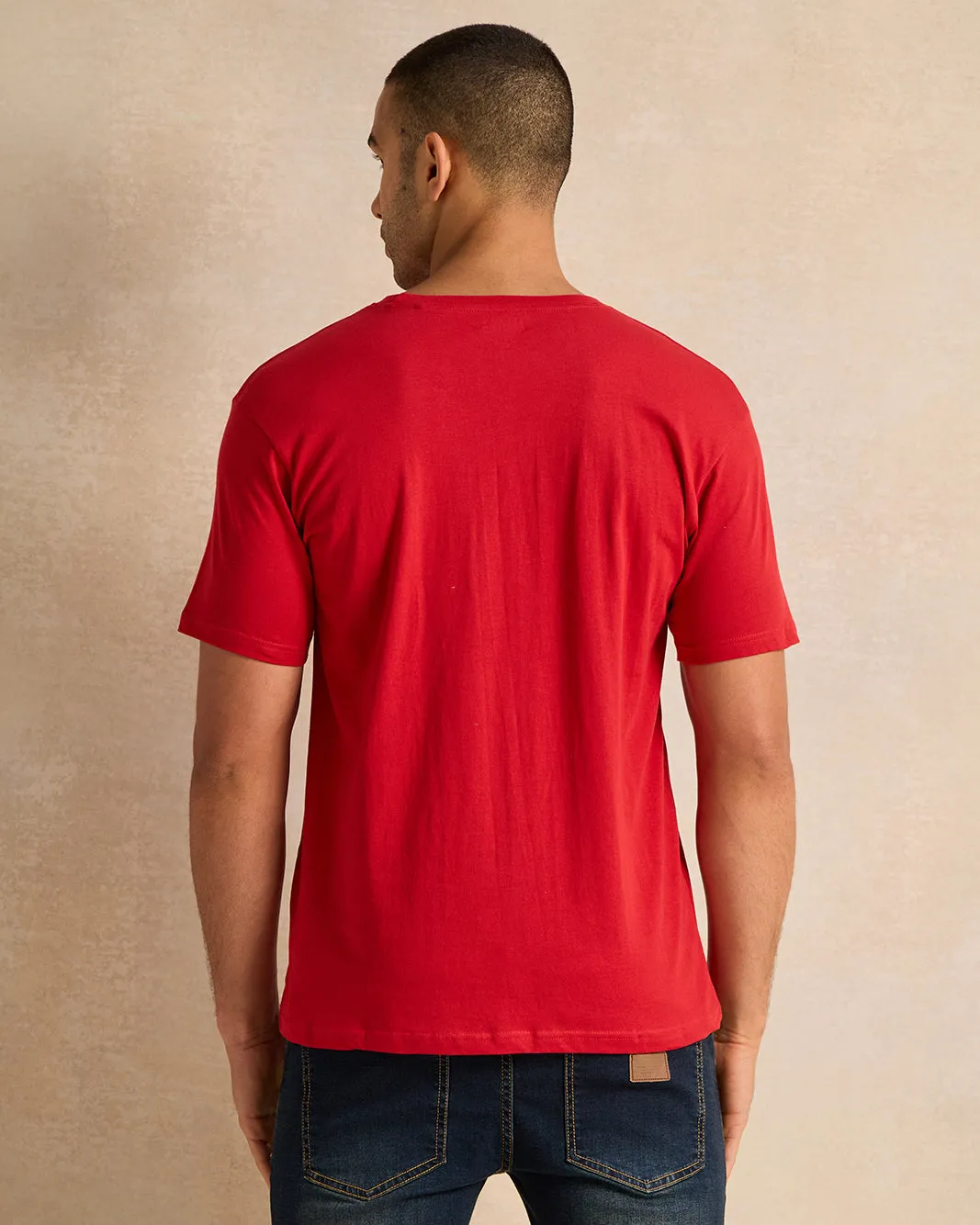 Men Red North America Print T-Shirt sold by Redtag product image thumbnail 3
