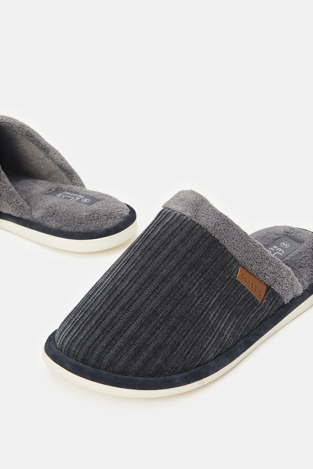 Men Grey Mule Slipper sold by Redtag product image thumbnail 3