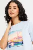 Women Blue Embellished T-Shirt sold by Redtag