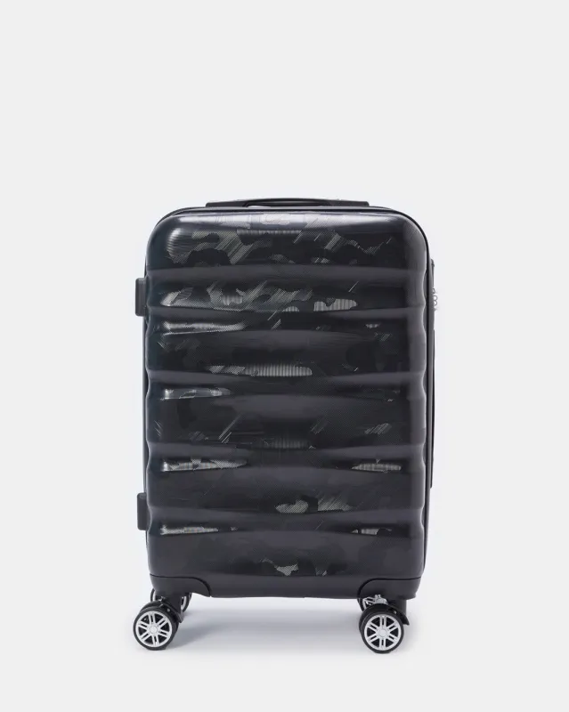Black Textured Trolley Luggage Trolley (20 Inch) sold by Redtag