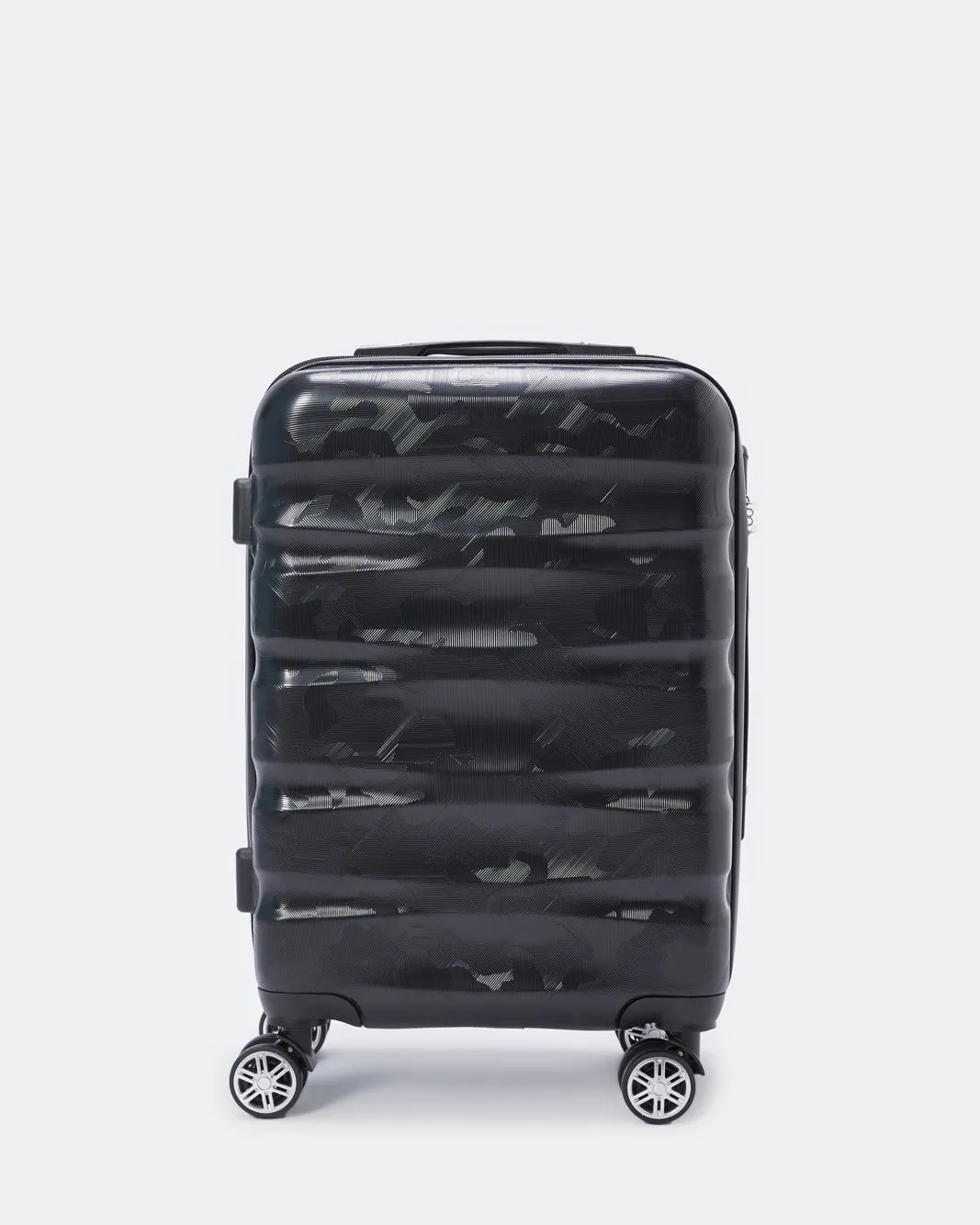 Black Textured Trolley Luggage Trolley (20 Inch) sold by Redtag