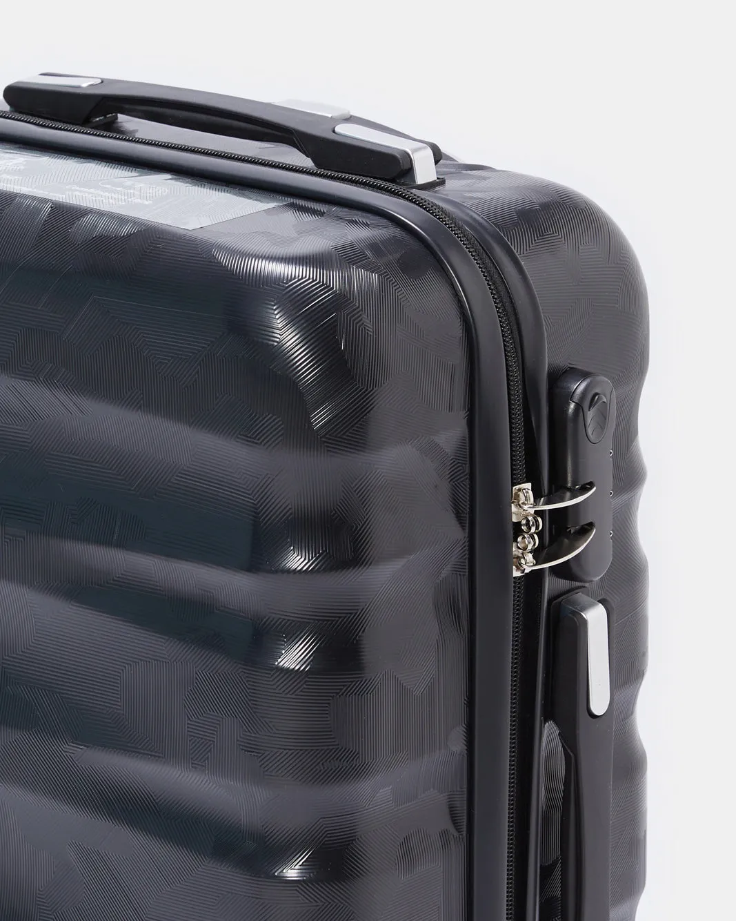 Black Textured Trolley Luggage Trolley (20 Inch) sold by Redtag product image thumbnail 3