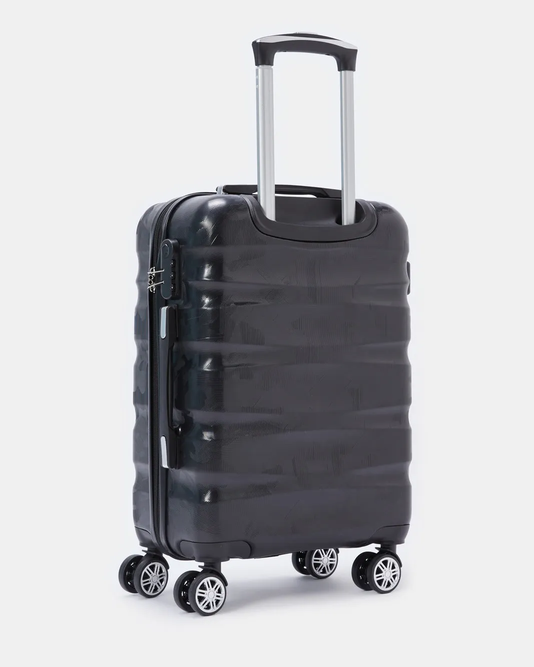 Black Textured Trolley Luggage Trolley (20 Inch) sold by Redtag product image thumbnail 2