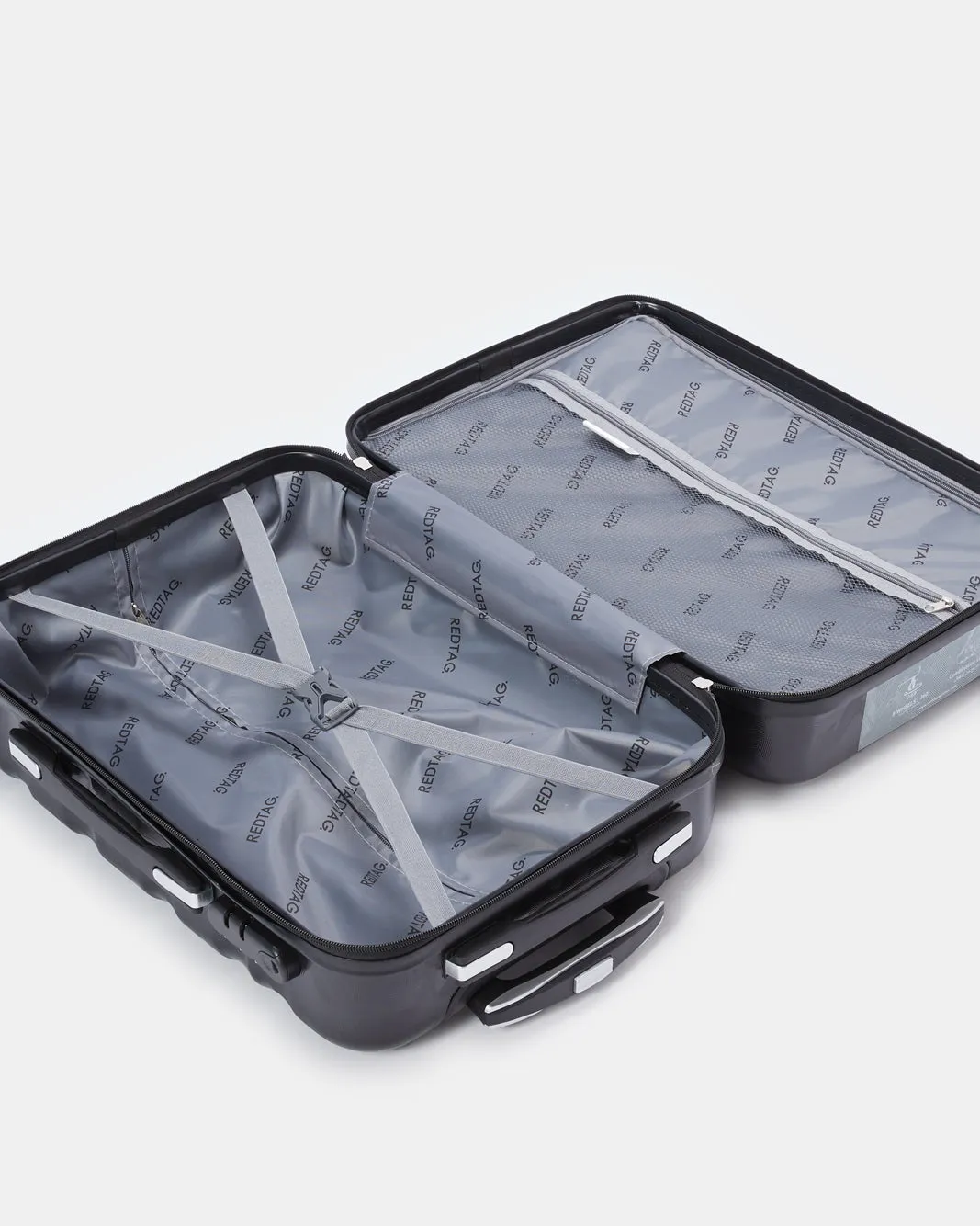 Black Textured Trolley Luggage Trolley (20 Inch) sold by Redtag product image thumbnail 5