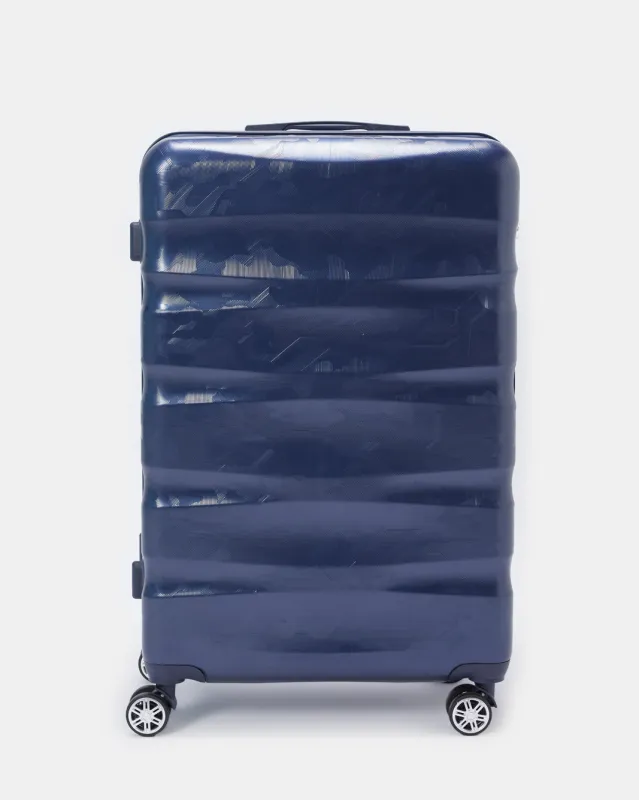 Blue Textured Trolley Luggage Trolley (28 Inch) sold by Redtag