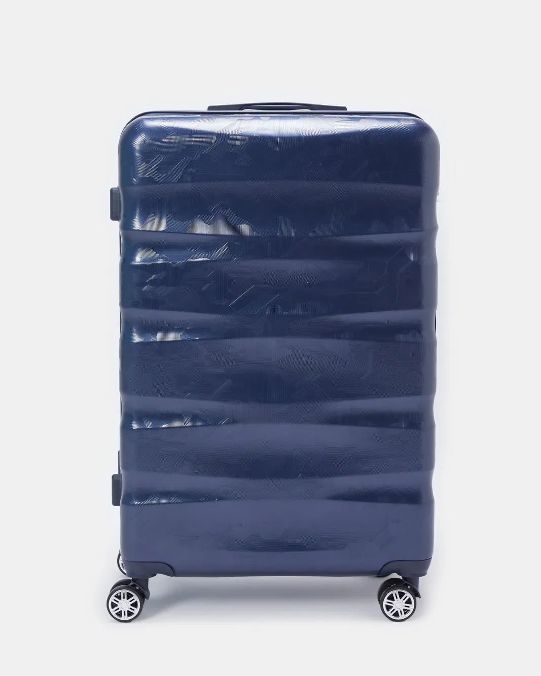 Blue Textured Trolley Luggage Trolley (28 Inch) sold by Redtag