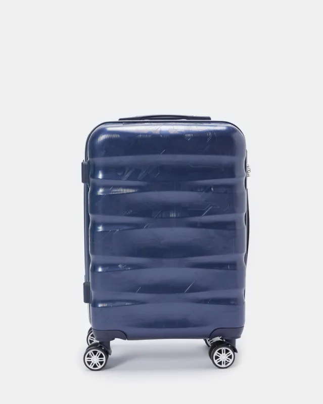 Blue Textured Trolley Luggage Trolley (20 Inch) sold by Redtag