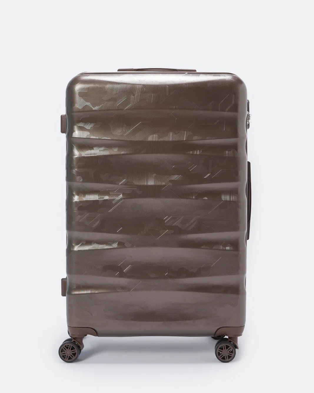 Brown Textured Trolley Luggage Trolley (28 Inch) sold by Redtag