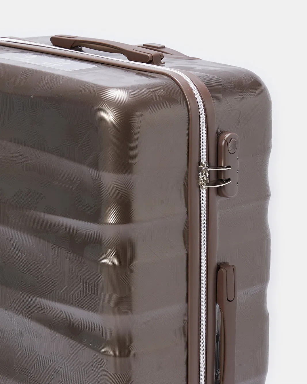 Brown Textured Trolley Luggage Trolley (24 Inch) sold by Redtag product image thumbnail 3