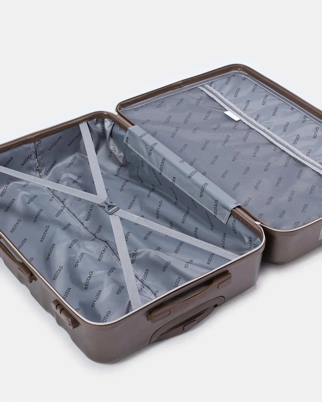 Brown Textured Trolley Luggage Trolley (24 Inch) sold by Redtag product image thumbnail 5