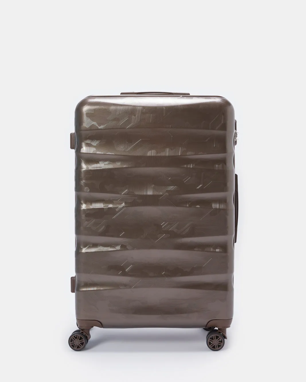 Brown Textured Trolley Luggage Trolley (24 Inch) sold by Redtag