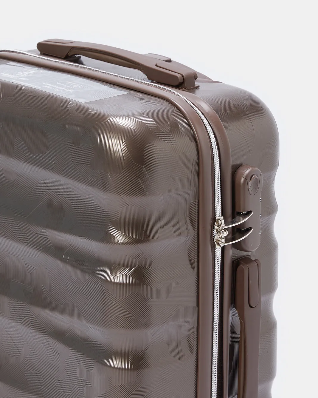 Brown Textured Trolley Luggage Trolley (20 Inch) sold by Redtag product image thumbnail 3