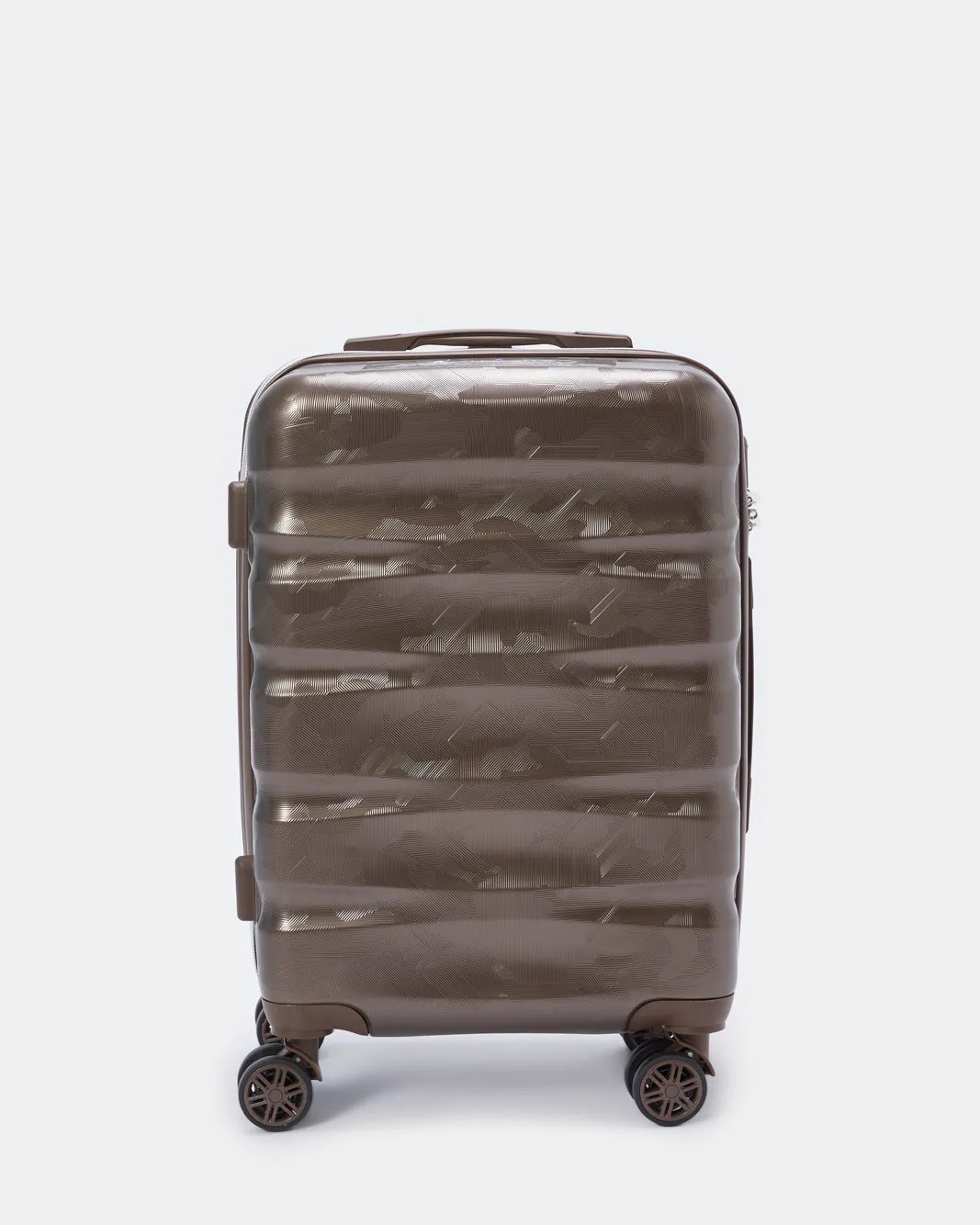 Brown Textured Trolley Luggage Trolley (20 Inch) sold by Redtag