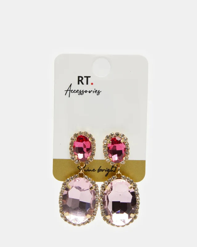 Women Multicolour Embellished Earrings sold by Redtag