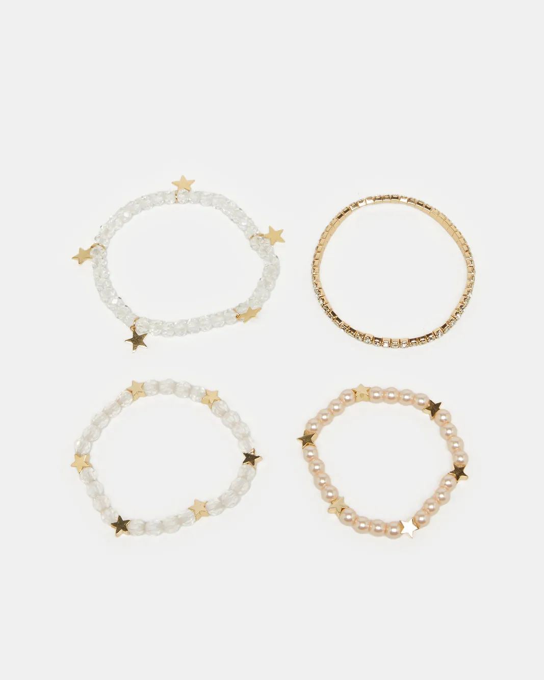 Women Gold Embellished bracelets (4 Piece) sold by Redtag