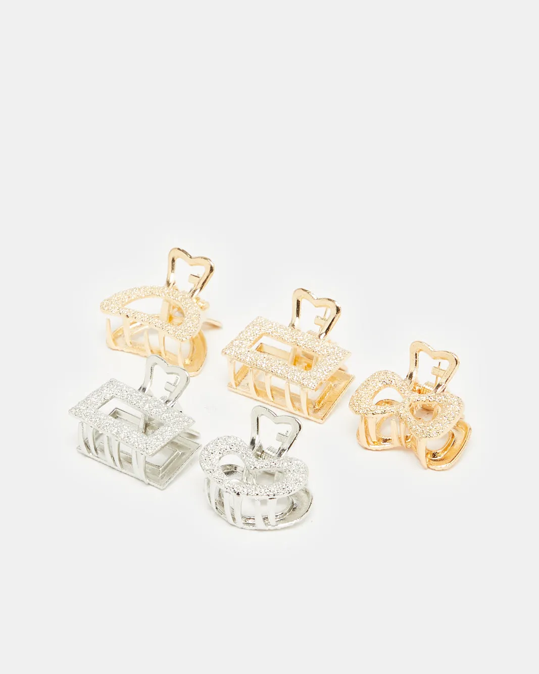 Women Gold &Silver Embellished Hair Clip Set (5 Piece) sold by Redtag