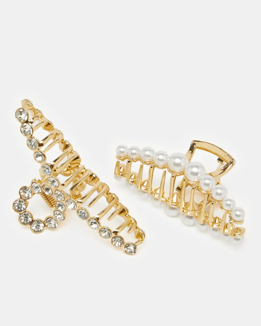 Women Gold Embellished Hair Clip Set (2 Piece) sold by Redtag product image thumbnail 3
