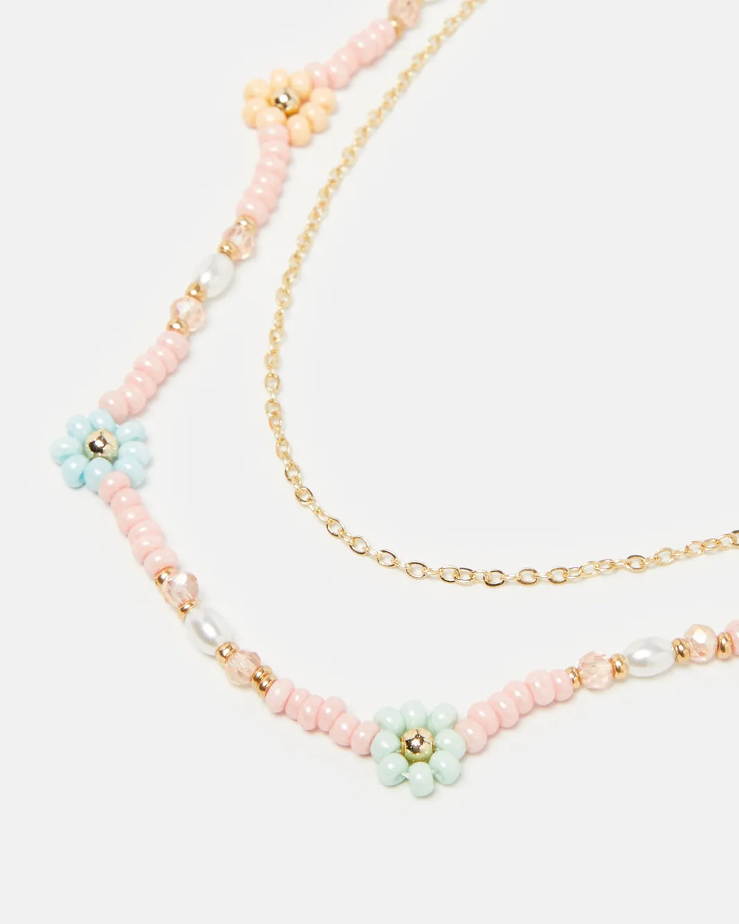 Girls Gold-Pearl Embellished Necklace& Bracelets Set (5 Piece) sold by Redtag product image thumbnail 2