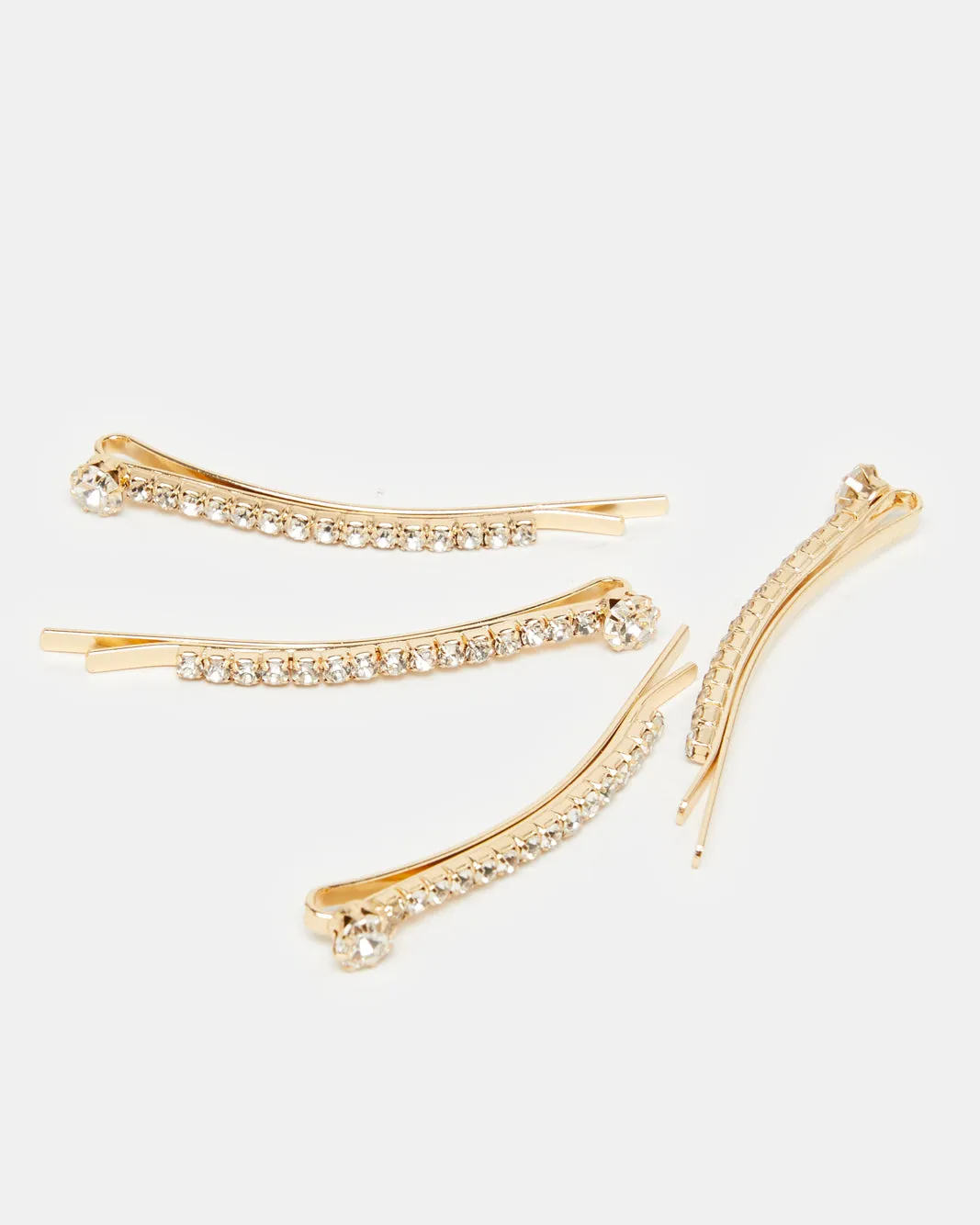 Women Gold Embellished Hair Clip Set (4 Piece) sold by Redtag product image thumbnail 3