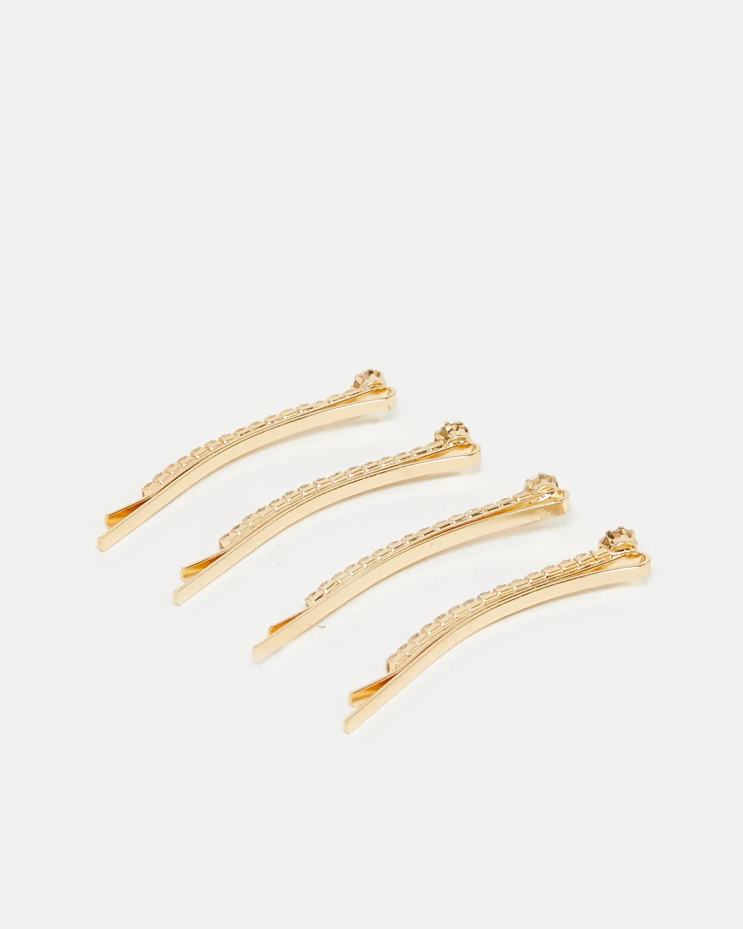 Women Gold Embellished Hair Clip Set (4 Piece) sold by Redtag product image thumbnail 2