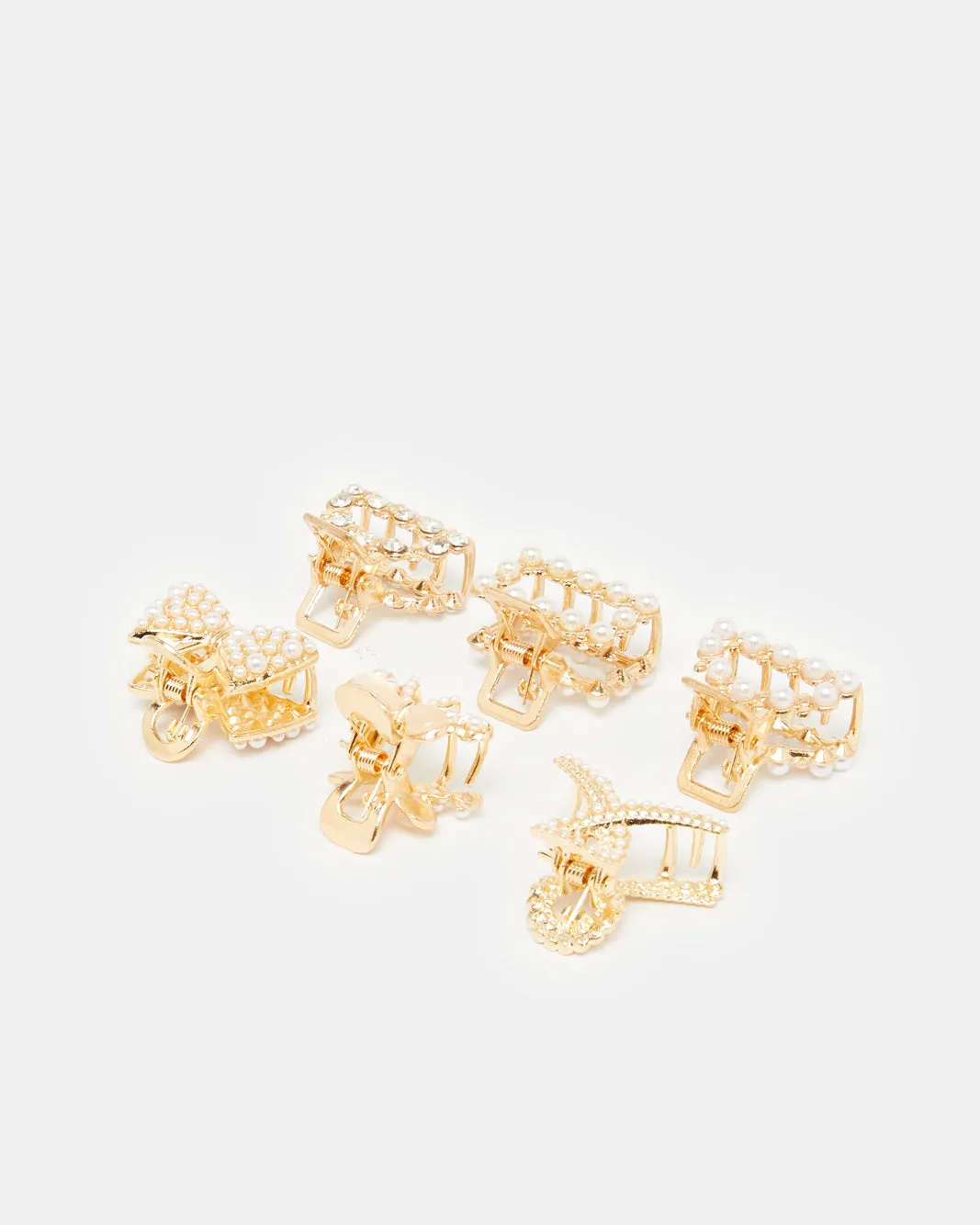 Women Gold Embellished Hair Clip Set (6 Piece) sold by Redtag product image thumbnail 2