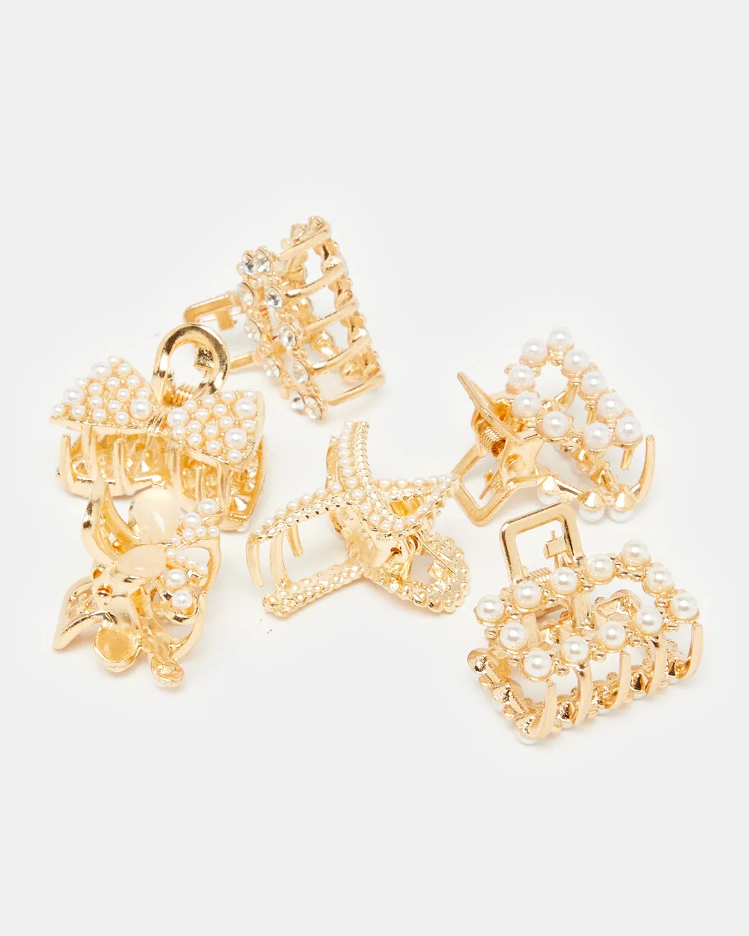 Women Gold Embellished Hair Clip Set (6 Piece) sold by Redtag product image thumbnail 3