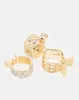 Women Gold Embellished Hair Clip Set (3 Piece) sold by Redtag