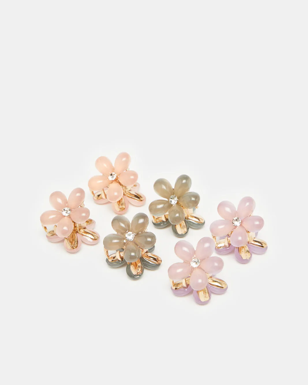 Girls Assorted Embellished Hair Claw Set (6 Piece) sold by Redtag