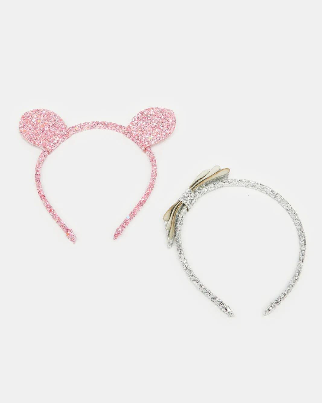 Girls Pink And White Embellished Headband Set (Pack of 2) sold by Redtag