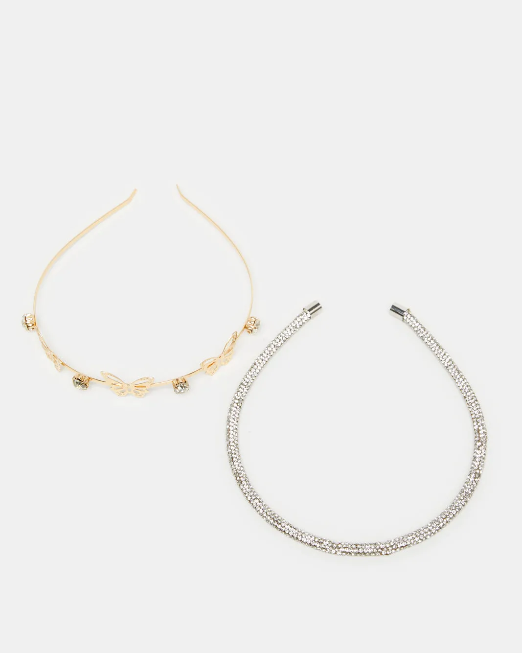 Girls Gold And Silver Embellished Headband Set (Pack of 2) sold by Redtag