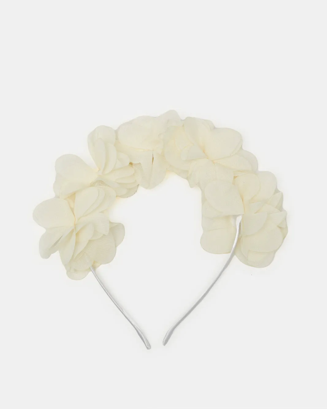 Girls Cream Floral Embellished Headband sold by Redtag