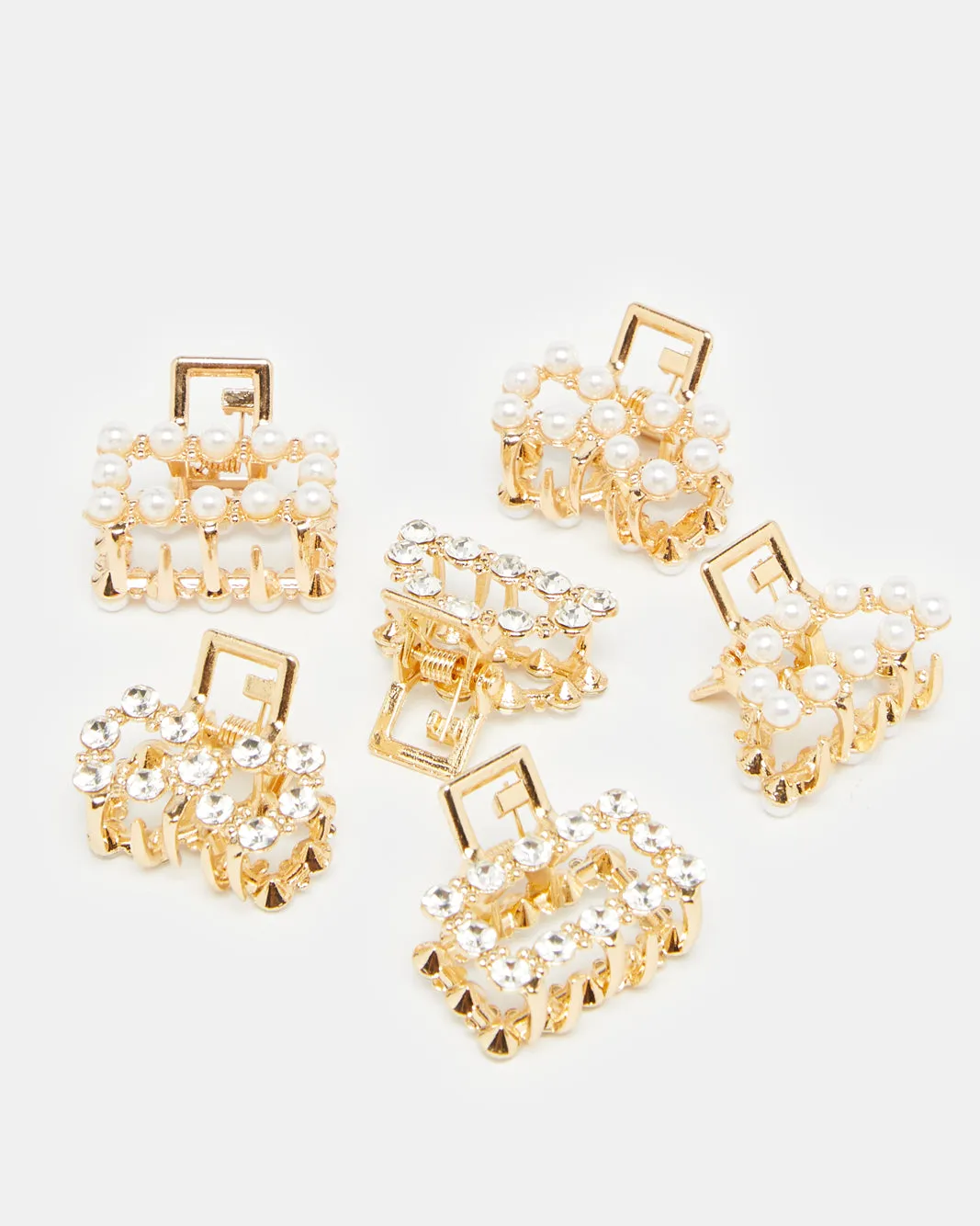 Women Gold Embellished Hair Claw (6 Piece) sold by Redtag product image thumbnail 3