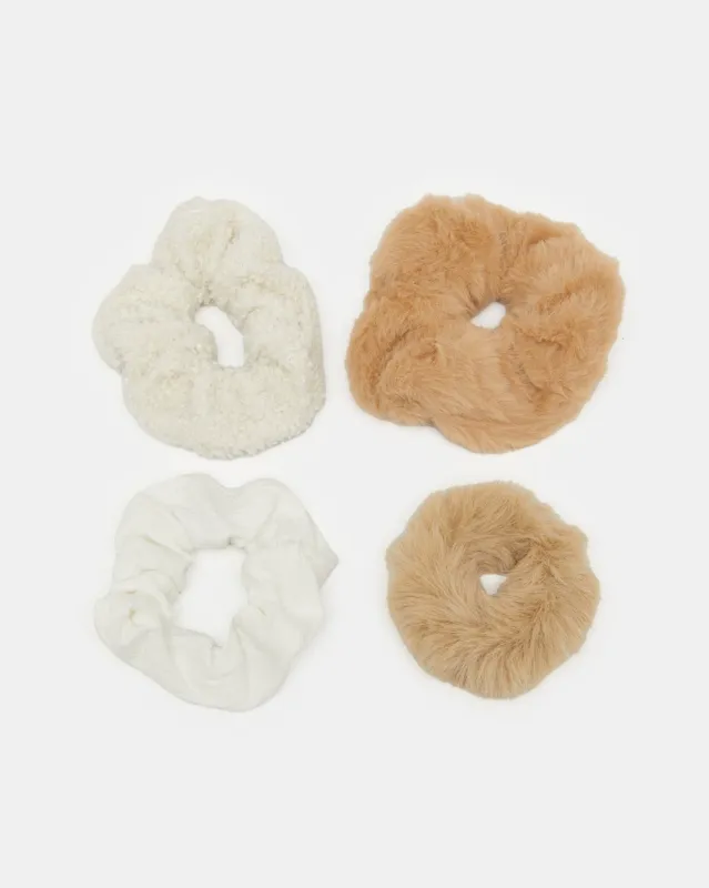 Women Assorted Plain Scrunchy Set (4 Piece) sold by Redtag