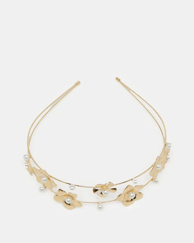 Women Gold Embellished Headband sold by Redtag